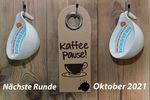 Ein Schild mit der Aufschrift "Kaffee-Pause"