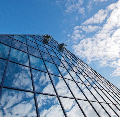 Office building with glass facade